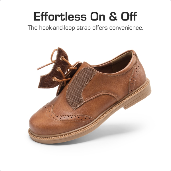 Boys & Girls Oxford Dress Shoes - BROWN - 1